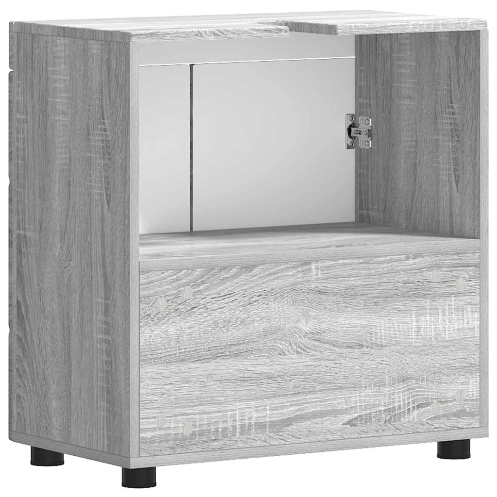 Set di Armadi da Bagno TULUM Grigio Sonoma 60 x 34 x 63 cm