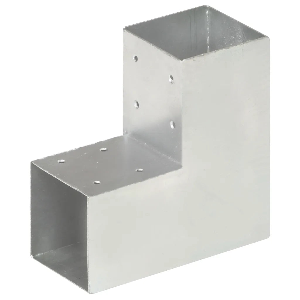 Connettore per Pali a Forma di L in Metallo Zincato 91x91 mm