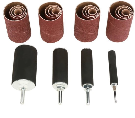 Kit di pulitura a nastro per 20 pezzi - Kit di pulitura per macchina - Rullo di pulitura per spigoli - Lavorazione del legno - Fai da te - Sostenibile e leggero - Kit di pulitura