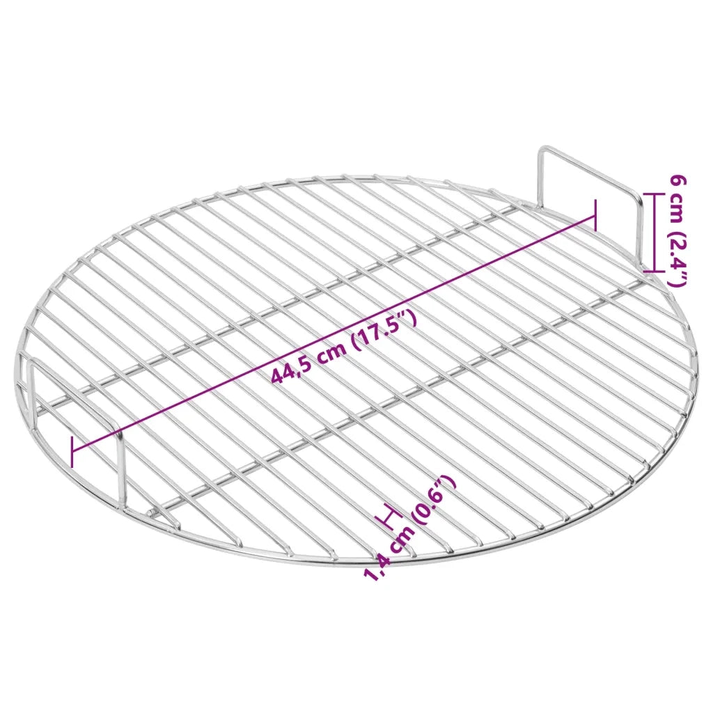 Griglia con Maniglie Rotonda Ø44,5 cm in Acciaio Inox 304 4010558