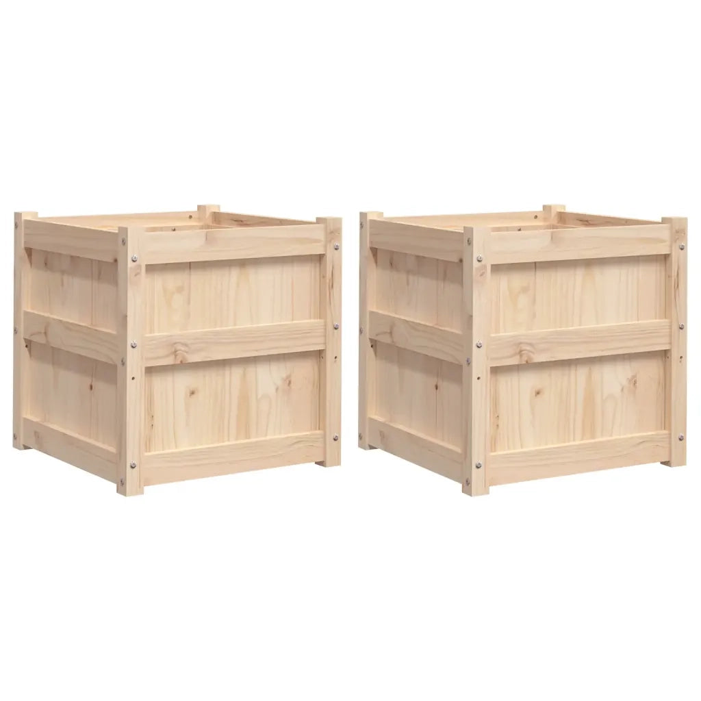 Fioriere da Giardino 2 pz in Legno Massello di Pinocod mxl 84735