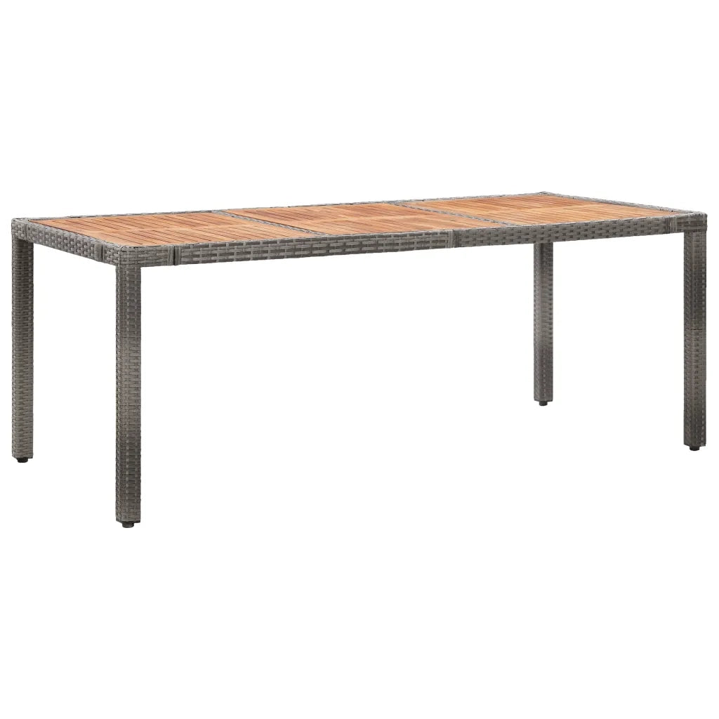 Set da Pranzo da Giardino 9 pz con Cuscini in Polyrattan Grigio 46083