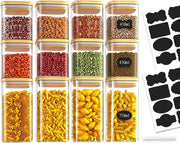 Contenitori di stoccaggio in vetro - conservazione a vuoto - 12 pezzi - 750ml/430ml