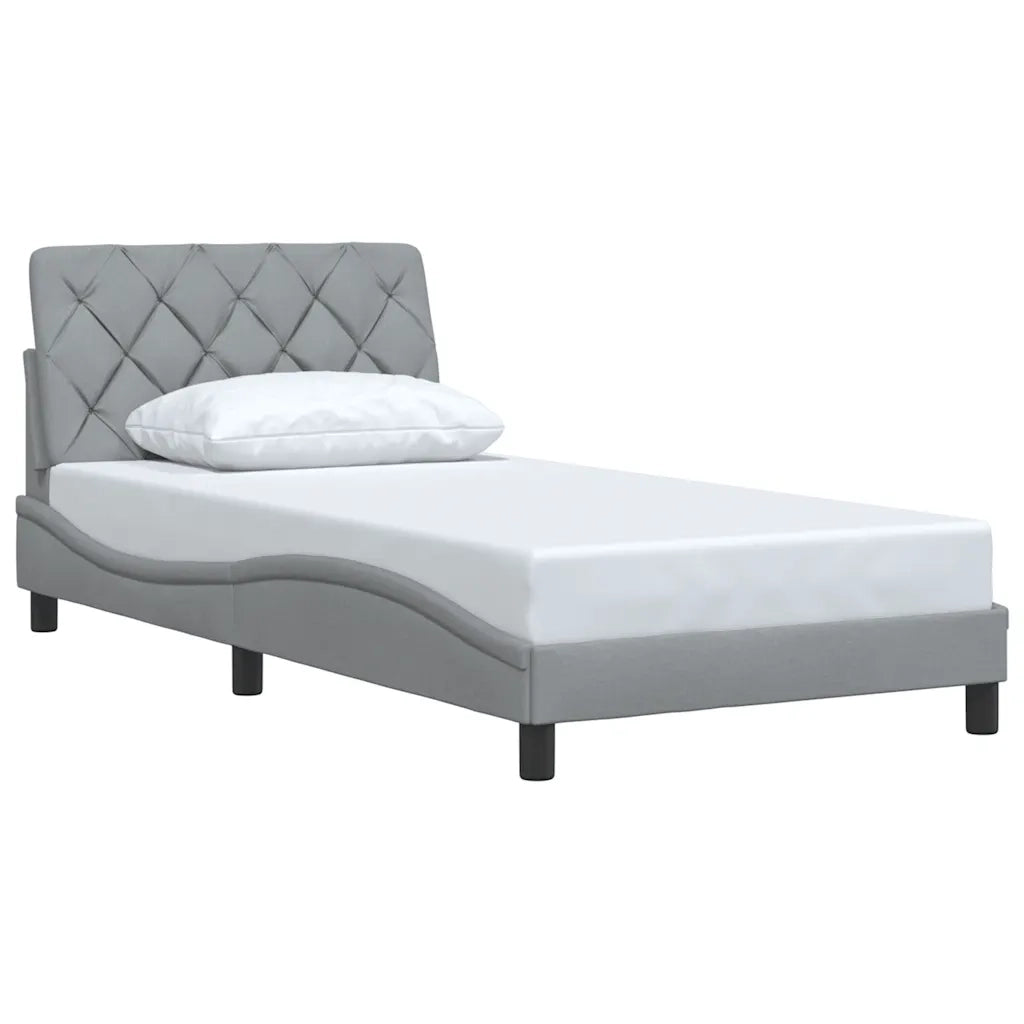 Giroletto senza Materasso Grigio Chiaro 100x200 cm Tessuto 3310580