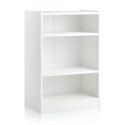 Libreria a 3 ripiani 50 x 30 x 75 cm con ripiani regolabili design moderno legno ingegnerizzato bianco 20_0021114
