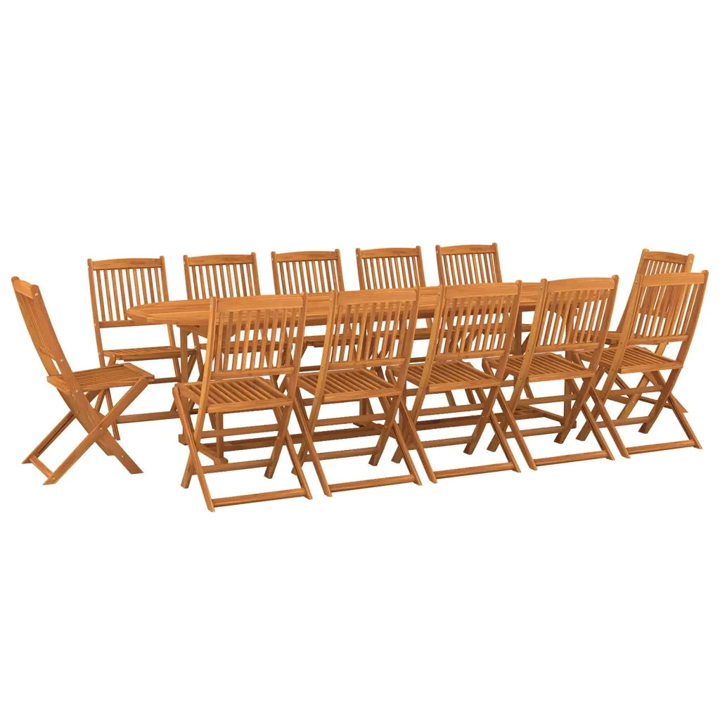 Set da Pranzo da Giardino 13 pz 280x90x75 cm Massello di Acacia 3086981