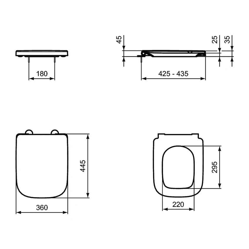 SEDILE AVVOLGENTE IDEAL STANDARD I.LIFE B SOFT CLOSE BIANCO