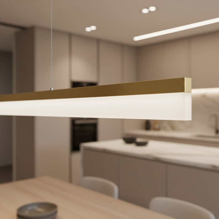 Lampada Da Soffitto Led App1697-cp 200 Cm Brush Gold