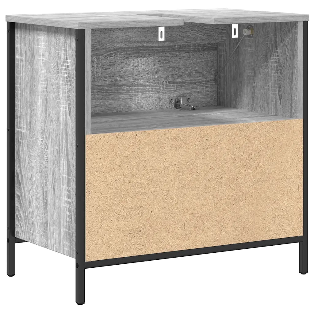 vidaXL Mobile Lavabo da Bagno con Cassetti Grigio Sonoma 60x34,5x60 cm