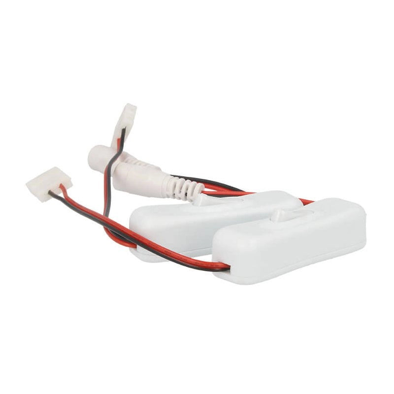2 PZ Interruttori ON OFF con Connettore 10mm per Strip LED e DC JACK Femmina 5,5mm x 2,1mm