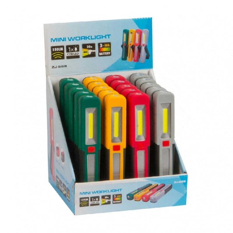 TORCIA A LED COB 150LM A BATTERIE.