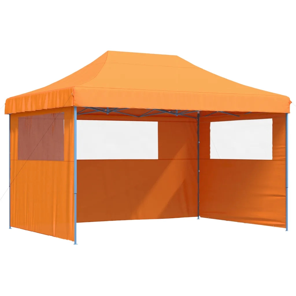 Tendone per Feste Pieghevole Pop-Up con 3 Pareti Arancione 4005017