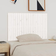 Testiera da Parete-Testiera a Muro-Testata Decorativa Bianca 140x3x90 cm in Legno Massello di Pino