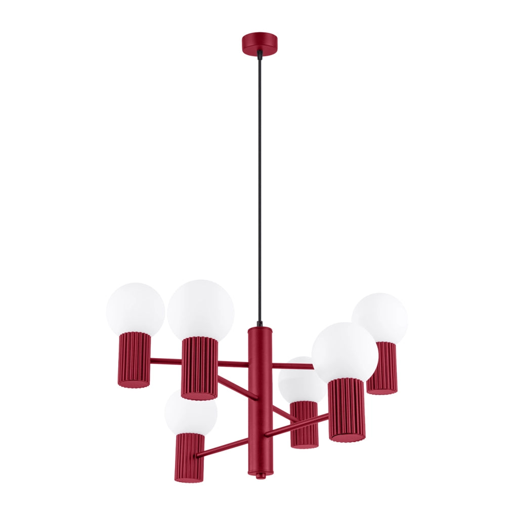Lampadario HALO 6 bordeaux