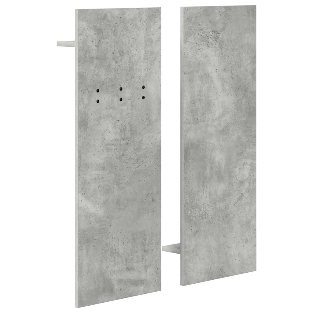 Appendiabiti a muro con specchio Grigio cemento 70 x 10 x 90 cm CFW7953895
