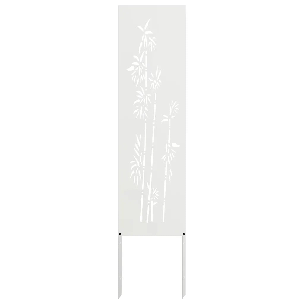 vidaXL Schermo per privacy in giardino Floreale Bianco 32 x 140 cm