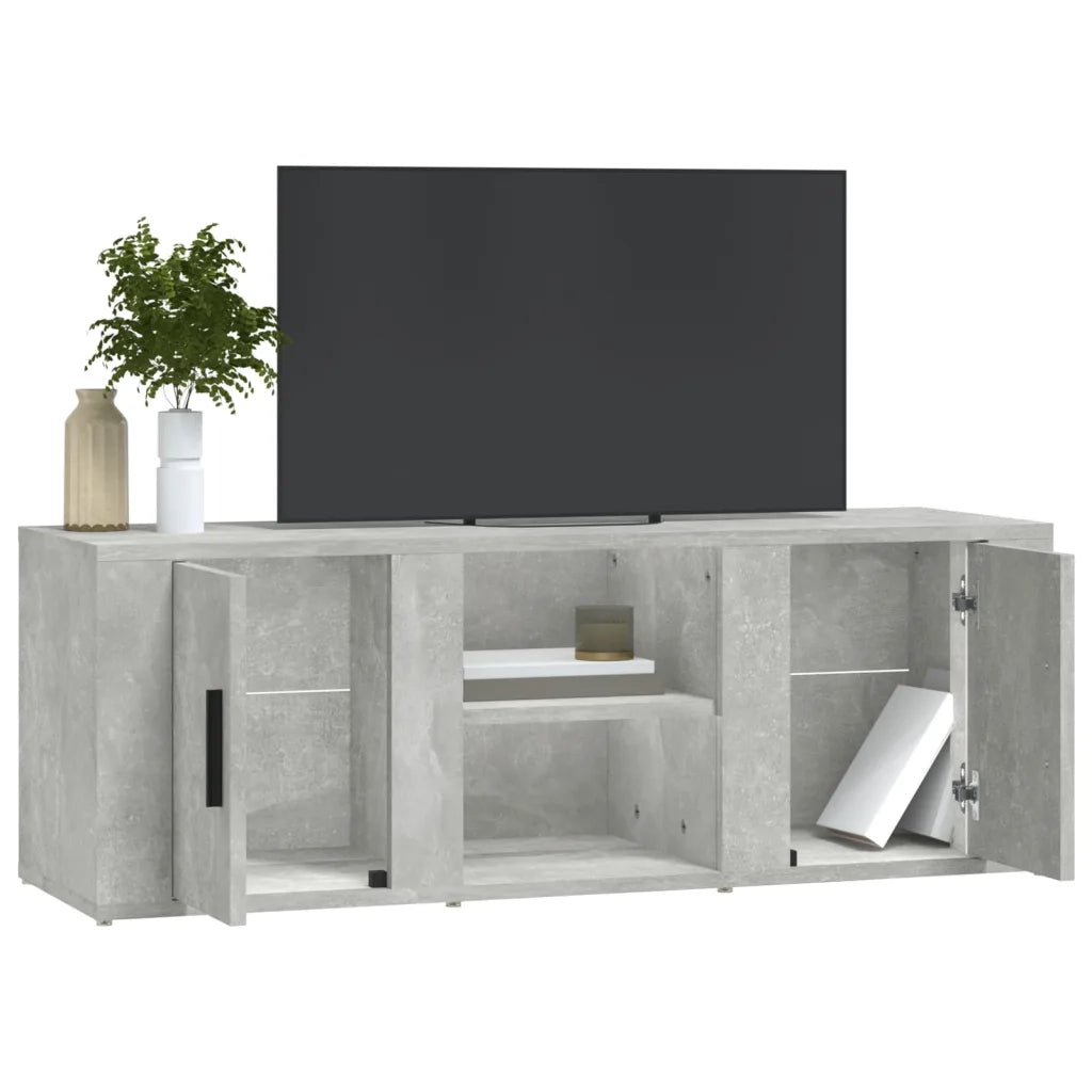 Mobile per TV Grigio Cemento 100x31,5x35 cm Legno Multistrato