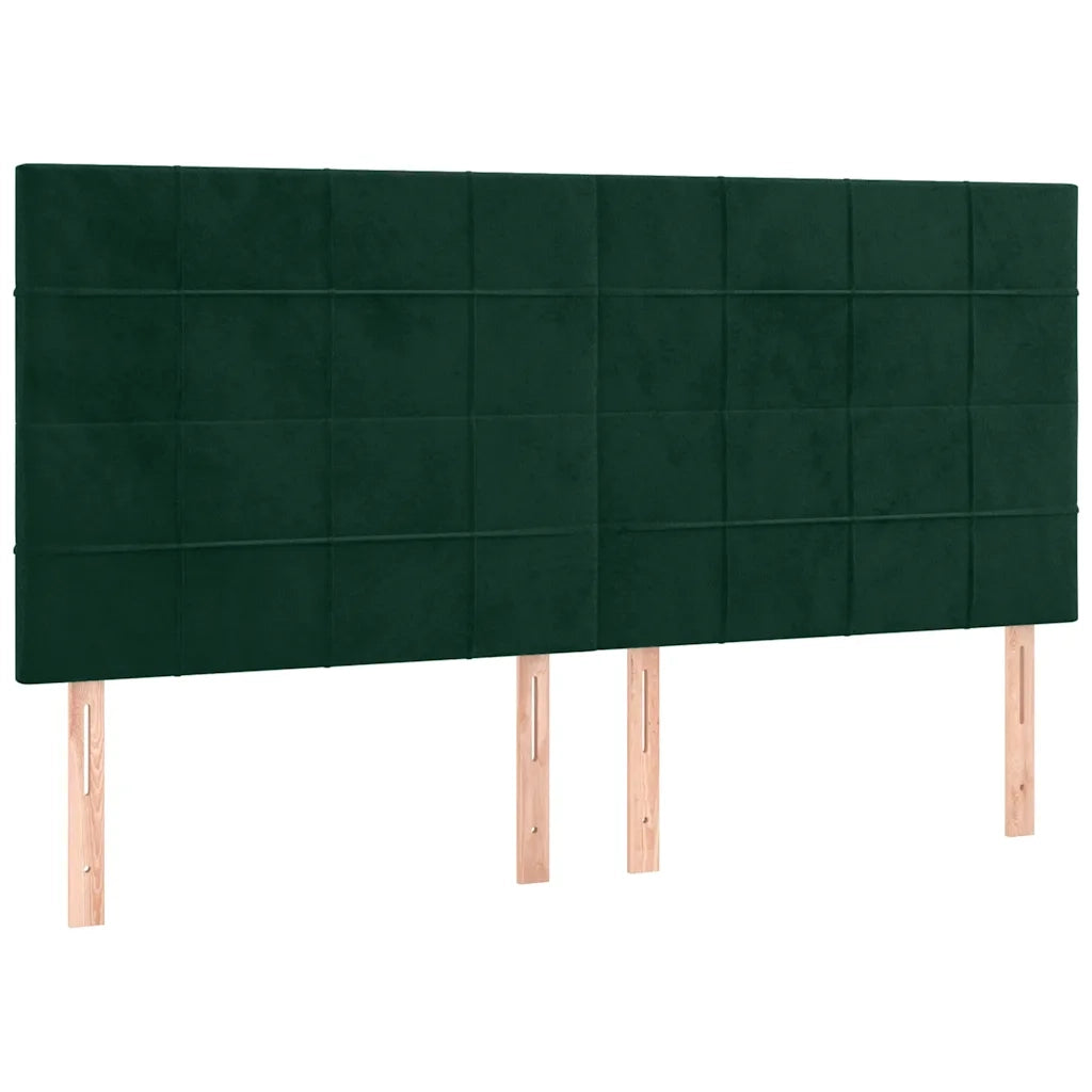 Testiera Verde Scuro 180x5x118/128 cm Velluto