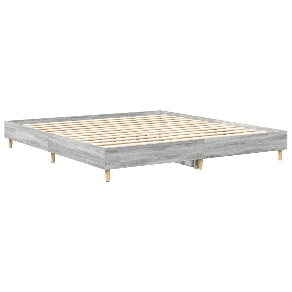 Giroletto senza Materasso Grigio Sonoma 160x200 cm Truciolato