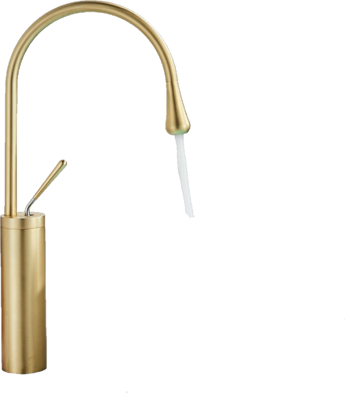 Lydia | Rubinetto da bagno Hotel Gastro oro | in acciaio inox per lavelli alti|rubinetto miscelatore 2 attacchi| Raccordo alta pressione alto bagno