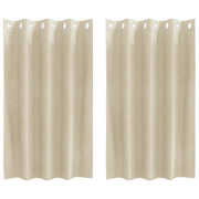 Tende Oscuranti | Tende Blackout 2 pz Crema 140 x 140 cm Velluto