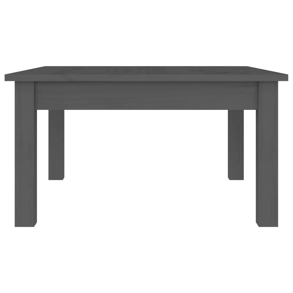 Tavolino da Salotto Grigio 55x55x30 cm Legno Massello di Pino 814231