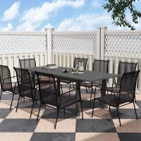 Tavolo da Giardino Allungabile da 160-220 cm per 6-8 Persone Rettangolare in Alluminio, Grigio