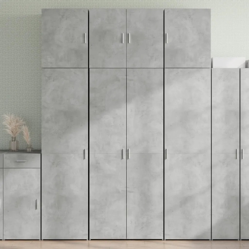 vidaXL Credenza Grigio Cemento 80x42,5x249 cm in Legno Multistrato