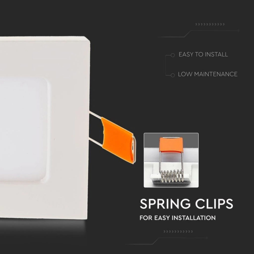 Faretto Pannello Led Da Incasso Quadrato 6W Bianco Neutro 120x120mm SKU-4864