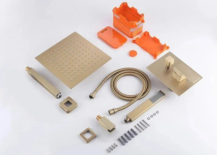 Set Doccia Da Incasso Fenix Gold + Box
