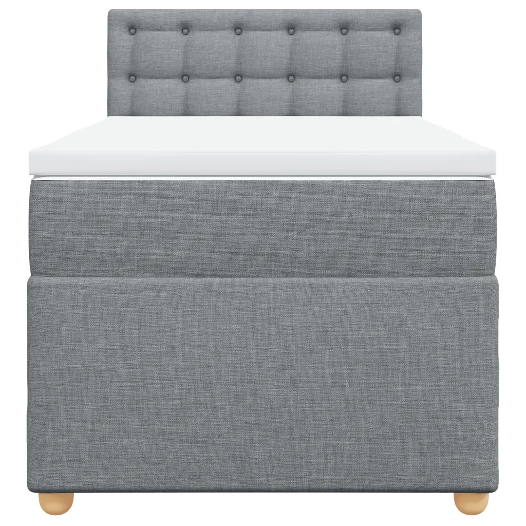 Giroletto a Molle con Materasso Grigio Chiaro 90x200 cm Tessuto 3286577