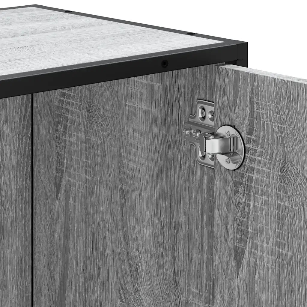 Mobile Lavabo Bagno Grigio Sonoma 65x33x60 cm Legno Multistrato 849287