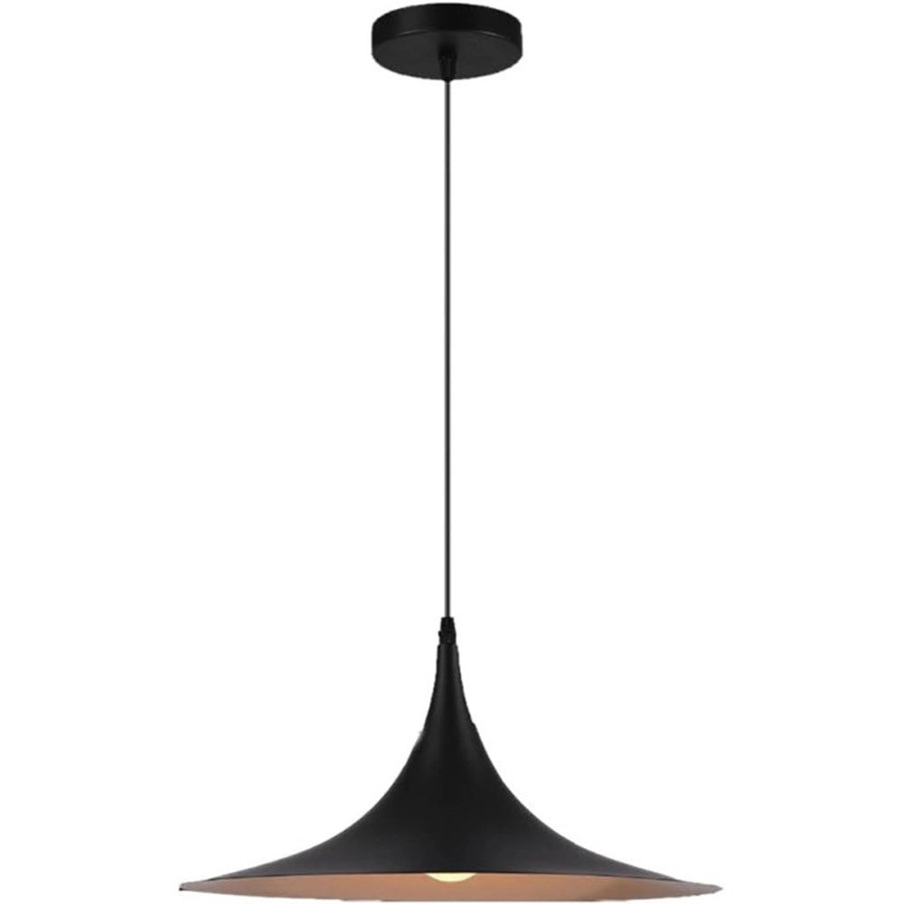 Trade Shop - Lampadario A Sospensione Soffitto Stile Contemporaneo Nordico Attacco E27 In Metallo B97 - Nero