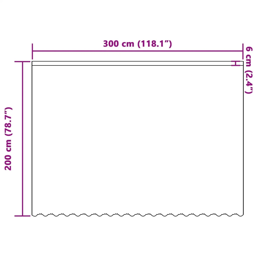 Tenda in Pizzo con tende Bianco 200 x 300 cm Poliestere 4107897