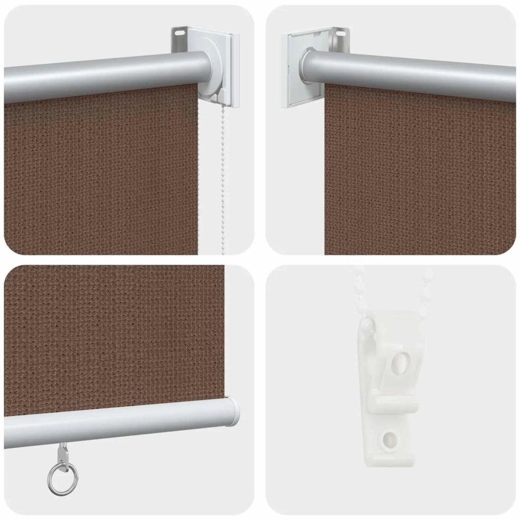 Tenda a Rullo Esterno Blocco UV 90% Tortora 80 x 140 cm HDPE 42036143