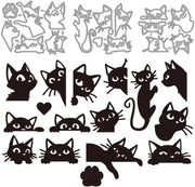 Taglierini per DIY - Disegno Gatto - 3 pezzi - 123x101mm/110x95mm/104x93mm - Matrici per taglio in acciaio inossidabile