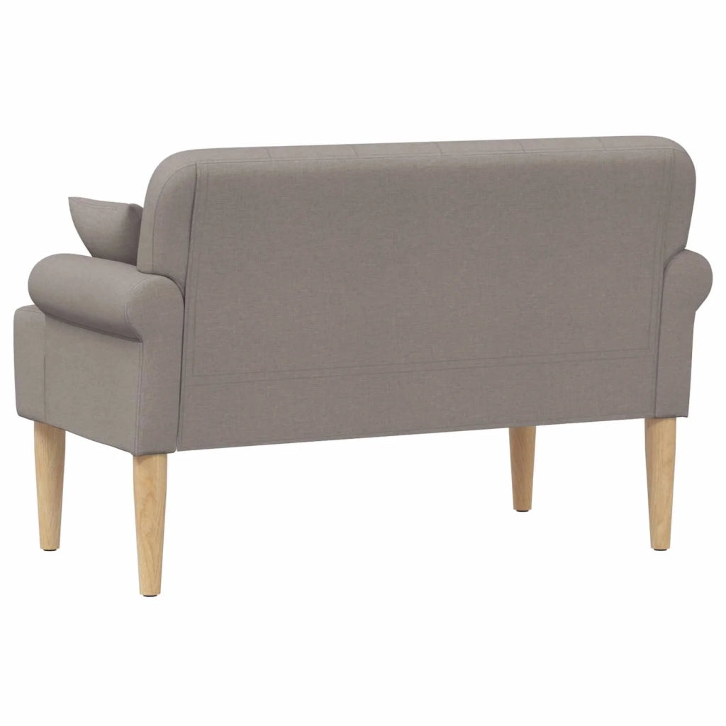 Loveseat con bottoni imbottiti Tortora 120 x 65 x 79 cm Tessuto 42041815