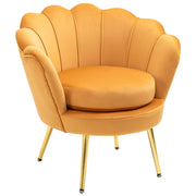 Poltrona Vintage con Schienale Alto ¨C zephmum ¨C Giallo 76x67x74cm