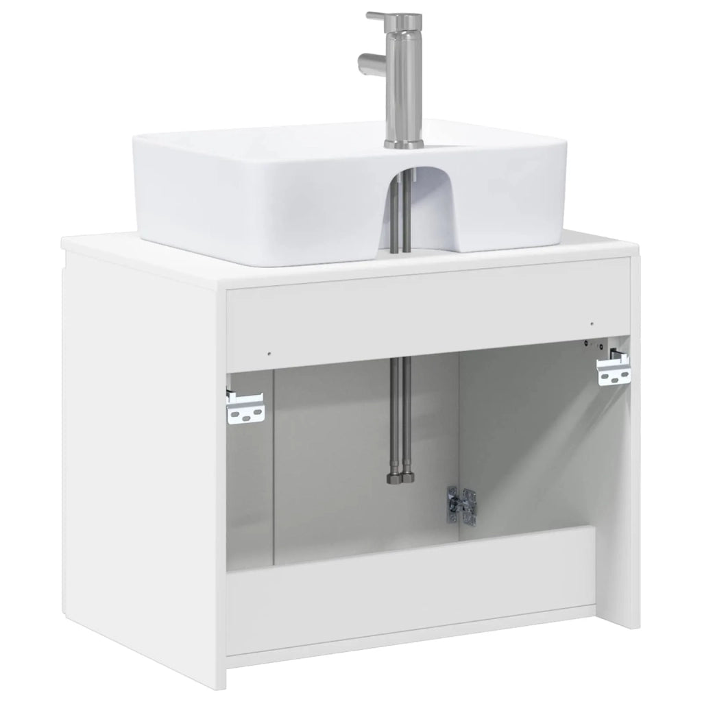 Set di mobili per il bagno Bianco Lucido Legno ingegnerizzato 3404324