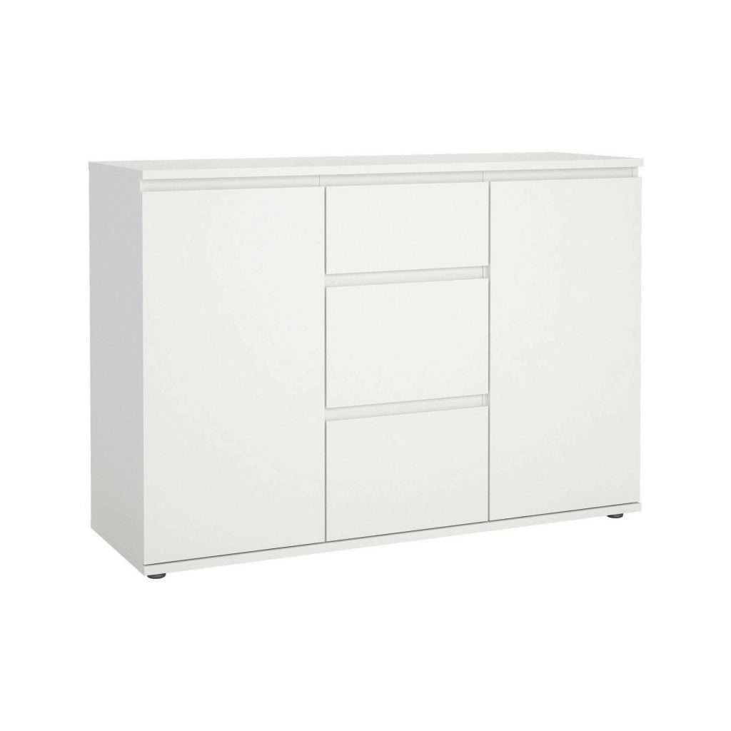 Credenza Zumpano, Buffet da soggiorno, Madia da salotto, Dispensa da cucina, 119x40 h84 cm, Bianco