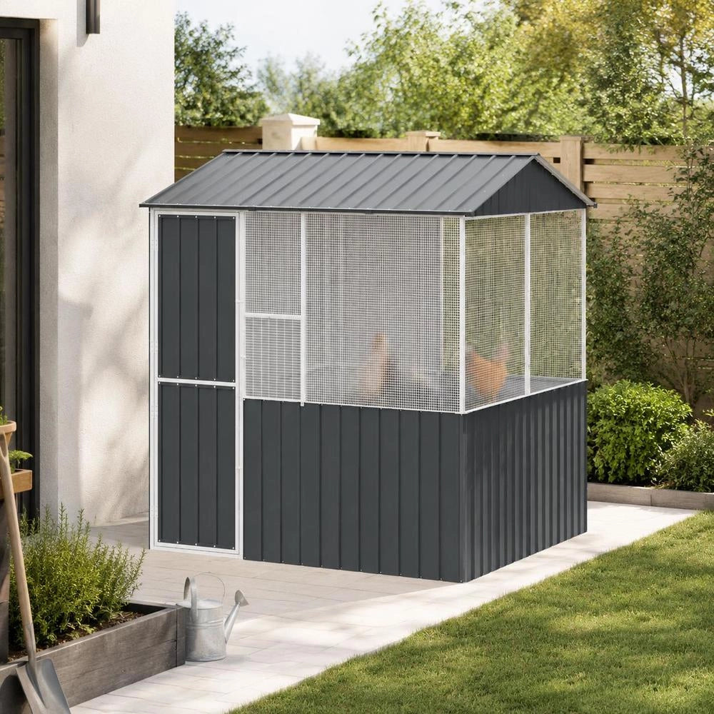 Bird Cage Anthracite 215 X 209 X 230 Cm Galvanized Steel