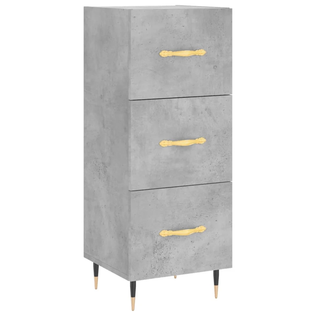 Buffet credenza cassettiera mobiletto mobile contenitore organizer per cucina soggiorno salotto 34,5 x 34 x 90 cm legno ingegnerizzato grigio 02_0031919