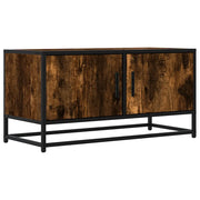 Mobile TV | Armadietto TV | Mobile Porta TV Rovere Fumo 80x34,5x40 cm Legno Multistrato e Metallo