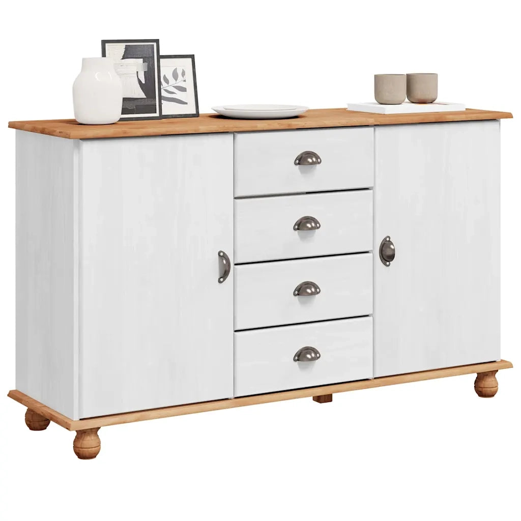 Credenza ASKIM 133,5 x 40 x 79 cm Legno di pino massello 4105432