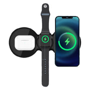 Trade Shop - Caricatore Wireless 3in1 Q-wx700 Stazione Di Ricarica Rapida 20w Per Smartphone Smartwatch -
