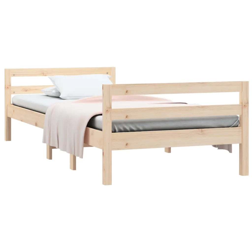 Giroletto senza Materasso-Struttura Letto 75x190 cm in Legno Massello di Pino 447195