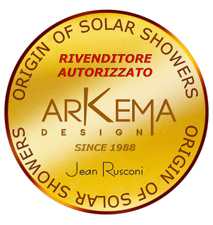 Mini Doccia Solare da Giardino Lavapiedi Miscelatore e Doccetta Mobile Arkema Happy Go Cherry