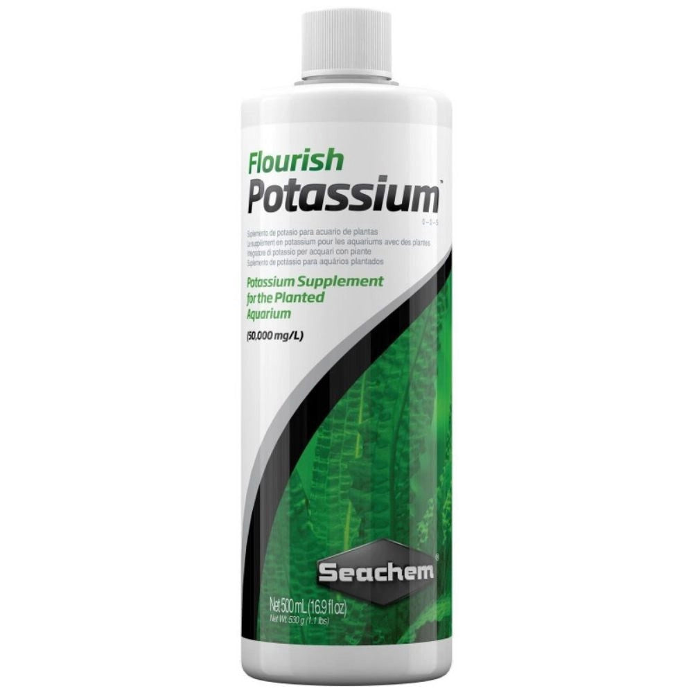 Seachem Flourish Potassium - Integratore di Potassio per Acquari d'acqua Dolce con Piante Formato: 500 ml