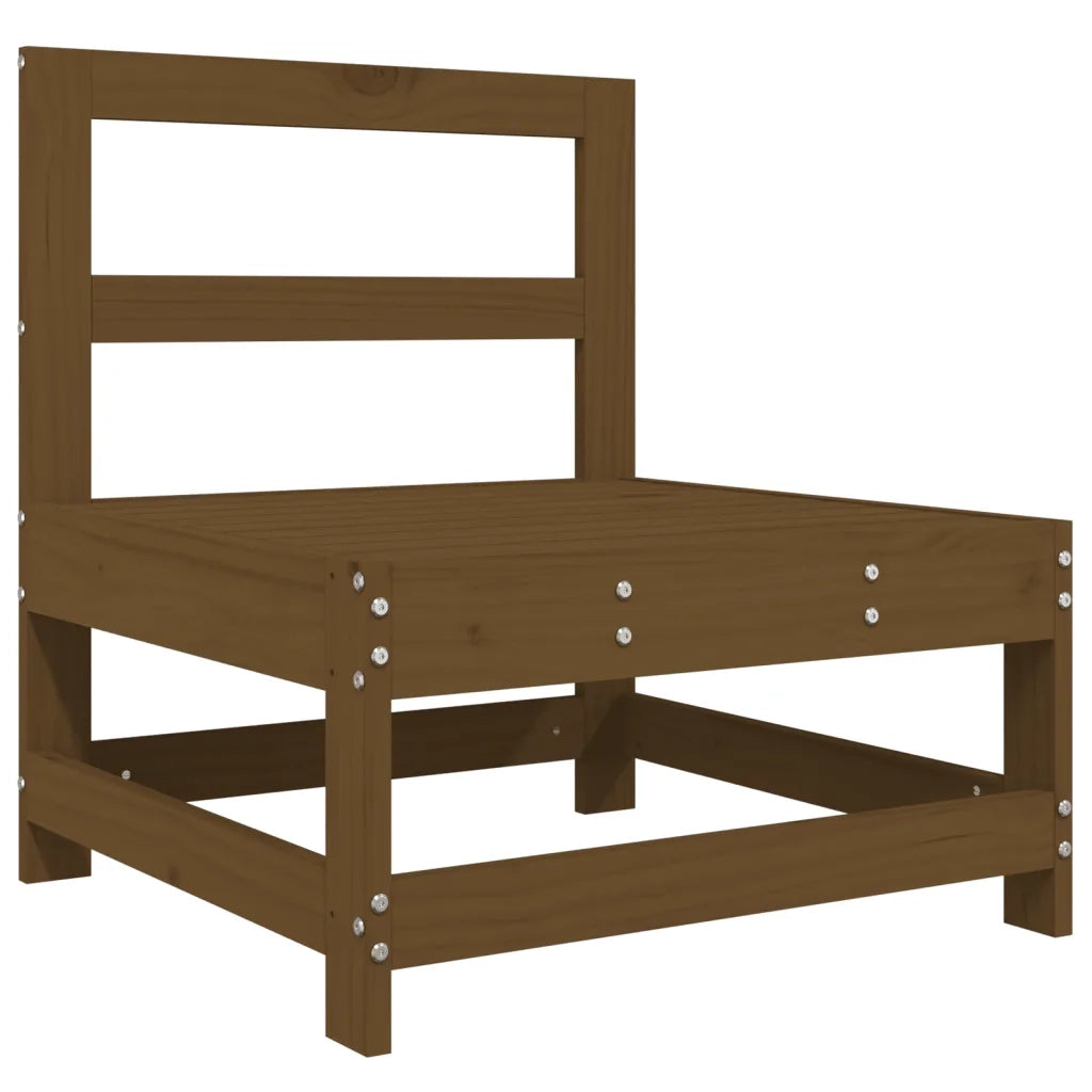 Divani Centrali da Giardino 2pz Ambra in Legno Massello di Pino 825516