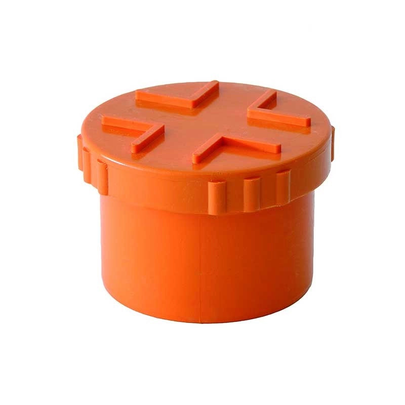Tappo a vite in pvc : Colore - Arancio, Diametro - 63